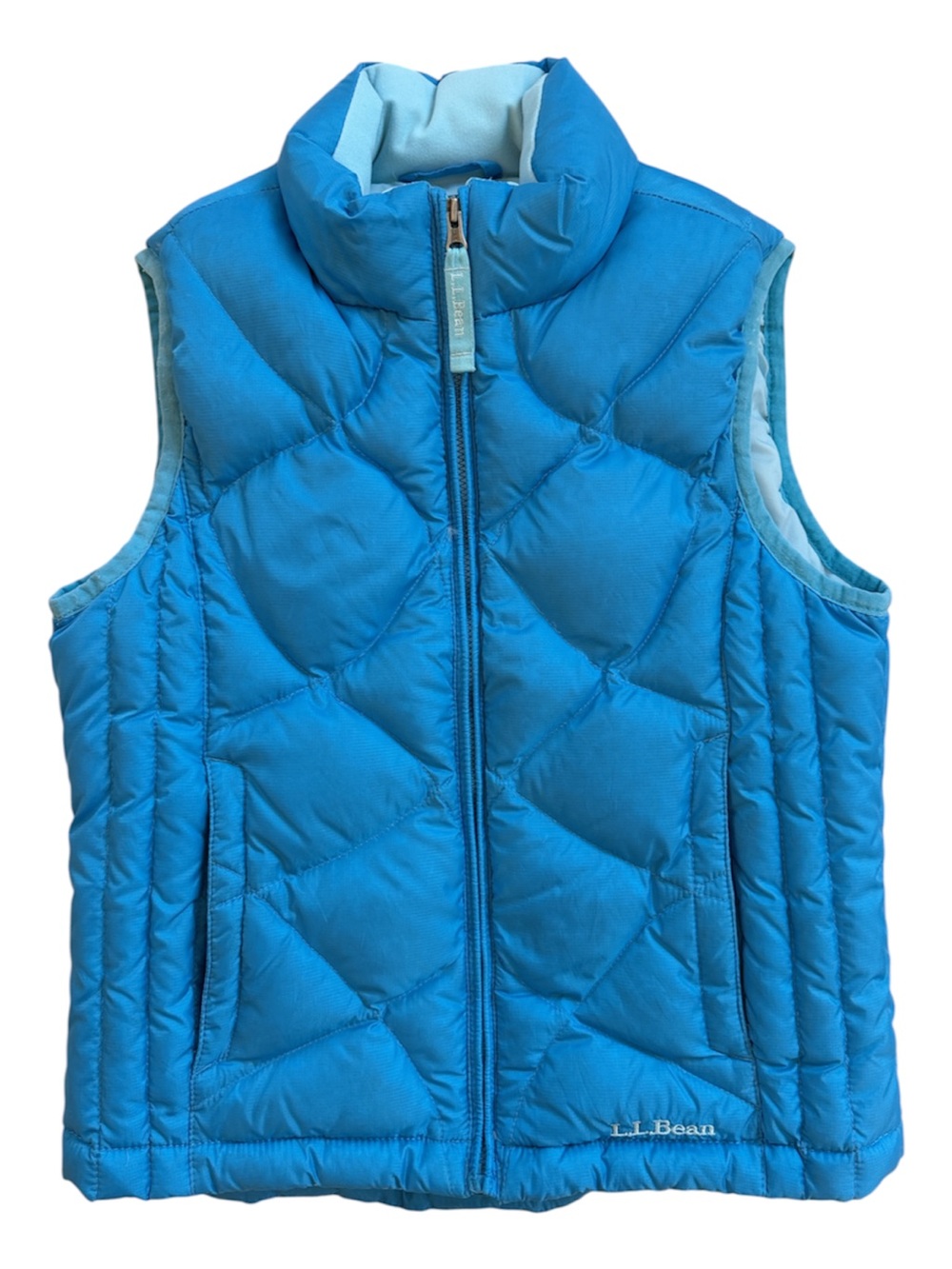 L.L. Bean Kids' Bright Blue Quilted Down Puffer Vest